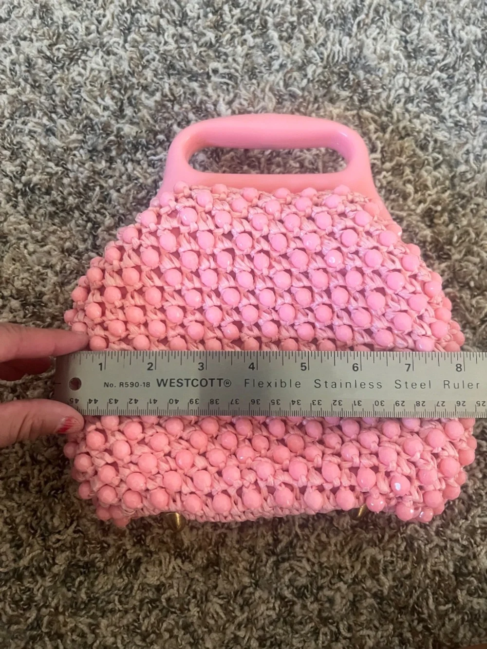 Babette Pink Beaded Vintage Handbag